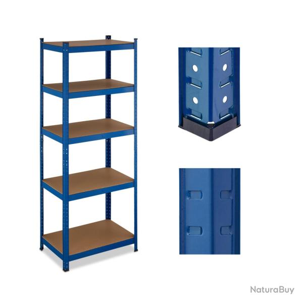 �tag�re de rangement polyvalente 90 x 40 x 180 cm avec 5 niveaux � charge lourde adaptable en acier