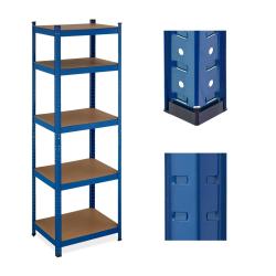 &Eacute;tag&egrave;re &agrave; charges lourdes modulable rangement garage 180 x 60 x 45 cm en acier bleu 13_0014772