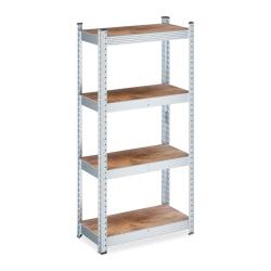 &Eacute;tag&egrave;re charge lourde r&eacute;glable pour garage cave 120 x 60 x 30 cm avec 4 rayons pratiques en acier g