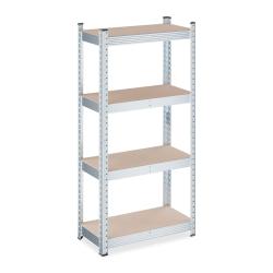&Eacute;tag&egrave;re charge lourde r&eacute;glable pour garage cave 120 x 60 x 30 cm avec 4 rayons pratiques en acier g