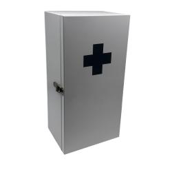 Armoire &agrave; pharmacie pratique &agrave; suspendre 42 x 21 x 15,5 cm avec 3 compartiments design sobre en fer