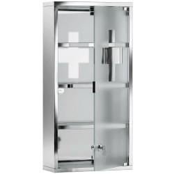 Armoire &agrave; pharmacie murale salle de bain 30 x 12 x 60 cm rangement 4 niveaux serrure int&eacute;gr&eacute;e &eacute;pur&eacute;