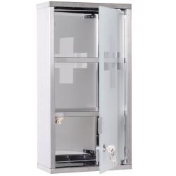 Armoire &agrave; pharmacie murale 25 x 12 x 48 cm verrouillable avec 2 cl&eacute;s hygi&eacute;nique moderne &eacute;pur&eacute; en ac