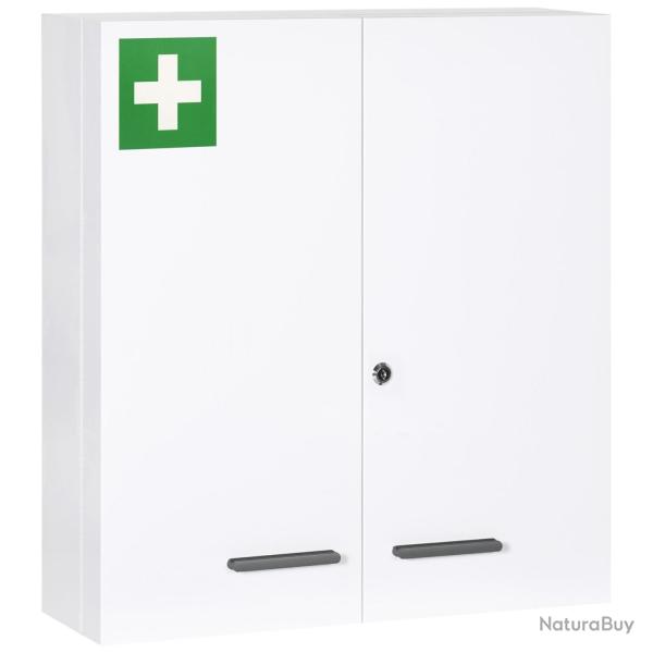 Armoire � pharmacie murale 55 x 18 x 60 cm verrouillage s�curis� 2 cl�s gain de place �pur� contemp
