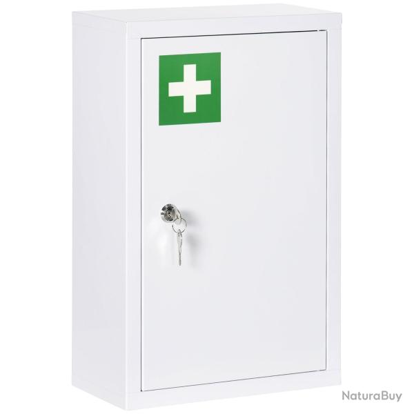Armoire � pharmacie murale 30 x 14 x 46 cm verrouillable 2 cl�s � 3 niveaux organisation moderne �p