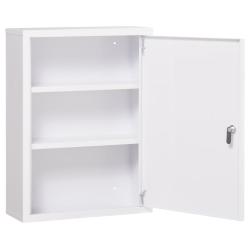 Armoire &agrave; pharmacie murale 40 x 15 x 53.5 cm verrouillable 2 cl&eacute;s 3 niveaux pour salle de bain mode