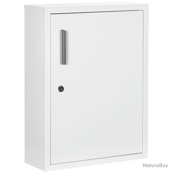Armoire � pharmacie murale 40 x 15 x 53,5 cm verrouillable 2 cl�s gain de place moderne salle de ba