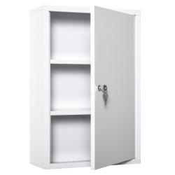Armoire &agrave; pharmacie murale 40 x 18 x 60 cm capacit&eacute; g&eacute;n&eacute;reuse verrouillable 2 cl&eacute;s contemporain mod