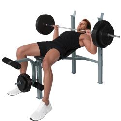 Banc de musculation entra&icirc;nement complet 165 x 68 x 114 cm dossier r&eacute;glable assise rembourr&eacute;e moder