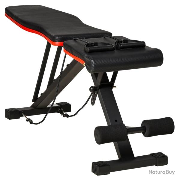 Banc de musculation pliable 130 x 34 x 109 cm dossier 6 niveaux assise 4 niveaux rembourr� design m