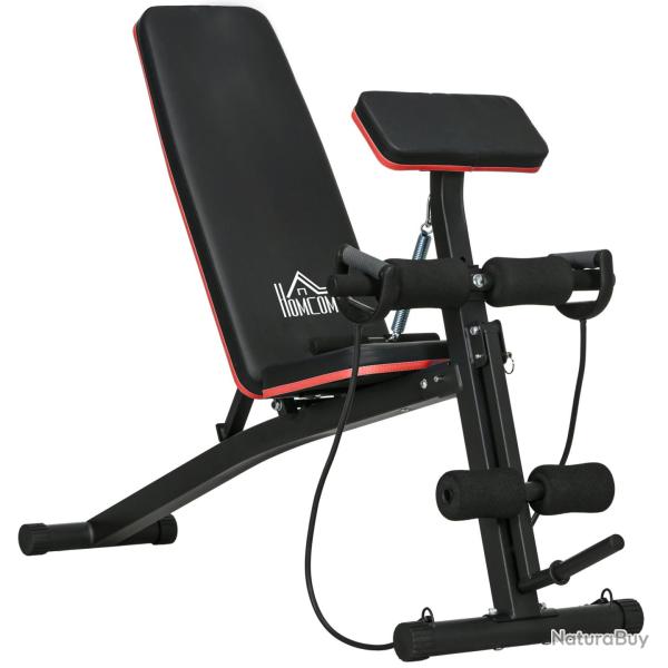 Banc de musculation pliable inclinable � domicile 160 x 54 x 106 cm assise rembourr�e design contem