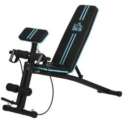 Banc de musculation pliable inclinable 54 x 160 x 106 cm r&eacute;glable pieds antid&eacute;rapants moderne tenda