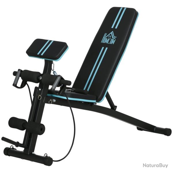 Banc de musculation pliable inclinable 54 x 160 x 106 cm r�glable pieds antid�rapants moderne tenda