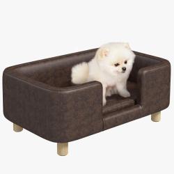 Canap&eacute; pour chien et chat 74 x 48.5 x 31 cm coussin moelleux grand confort design contemporain en m