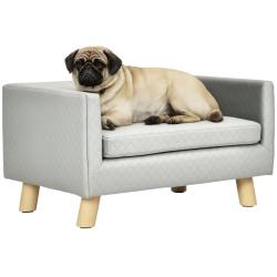 Canap&eacute; pour chien design scandinave lit moelleux coussin amovible confortable 64 x 45 x 36 cm salon