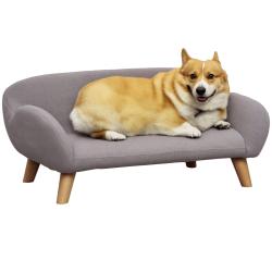 Canap&eacute; pour chien et chat 72 x 44 x 31 cm rembourr&eacute; 6 cm assise ergonomique scandinave en tissu pol