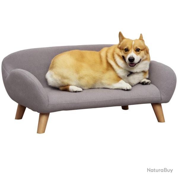 Canap� pour chien et chat 72 x 44 x 31 cm rembourr� 6 cm assise ergonomique scandinave en tissu pol