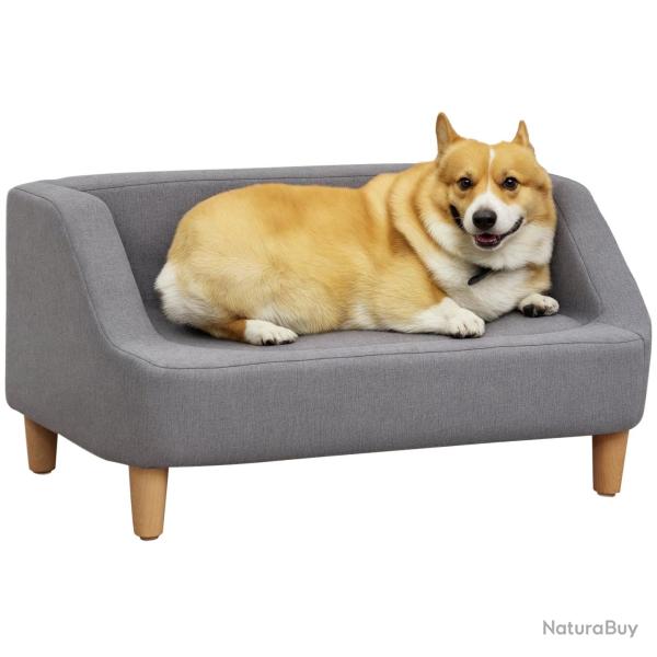 Canap� pour chien 75 x 55 x 39 cm housse lavable rembourrage 6 cm cadre bois massif scandinave en t