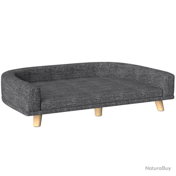 Canap� pour chien sur�lev� 98 x 67 x 25 cm d�houssable confort moelleux �l�gant style scandinave en
