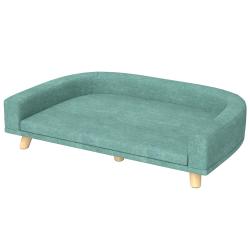 Canap&eacute; pour chien grand sur&eacute;lev&eacute; 98 x 67 x 25 cm d&eacute;houssable confort mousse style scandinave en pol
