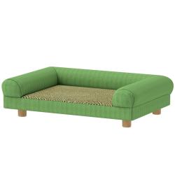 Canap&eacute; pour chien 63 x 41 x 17 cm accoudoirs ergonomiques assise rembourr&eacute;e style scandinave contem