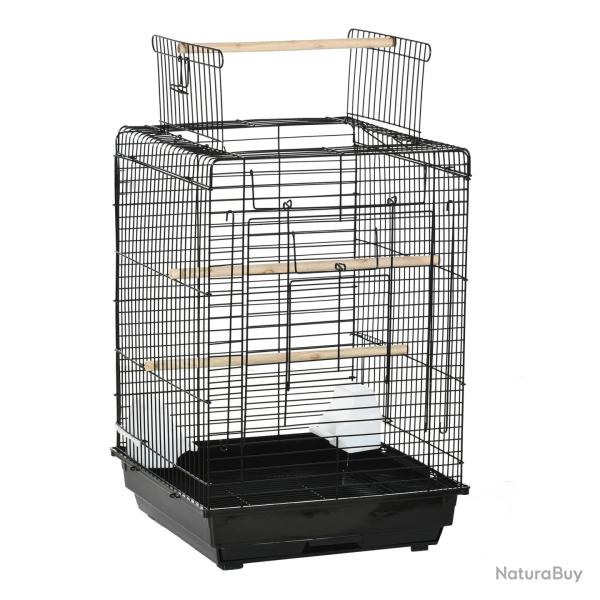 Cage � oiseaux avec plateau amovible et poign�e 40 x 40 x 59 cm pour perruches salon �pur� contempo