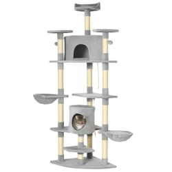 Arbre &agrave; chat xxl plateaux 60 x 60 x 200 cm griffoirs hamacs pour chats douillets design contemporai