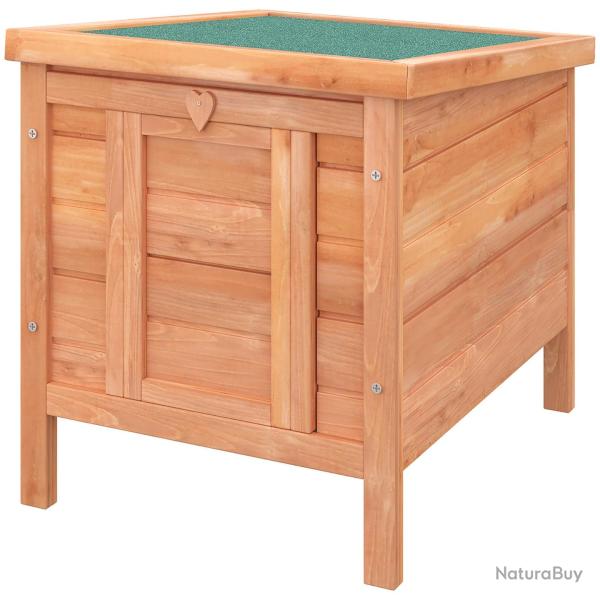 Clapier pour lapins ext�rieur sur�lev� 51 x 42 x 43 cm toit ouvrant rampe antid�rapante douillet ru