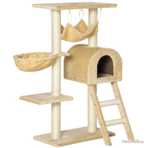 Arbre � chat centre d'activit�s 54 x 29.5 x 98 cm griffoirs sisal hamac design scandinave en pannea