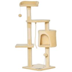 Arbre &agrave; chat multifonction griffoirs plateformes niche hamac 40 x 40 x 114 cm confort assise design