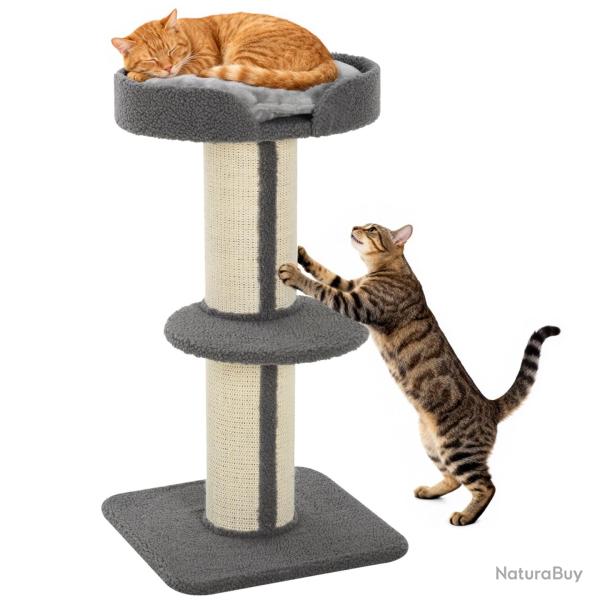 Arbre � chat perchoirs confortables poteau � griffer 45 x 45 x 91 cm scandinave salon en panneaux d