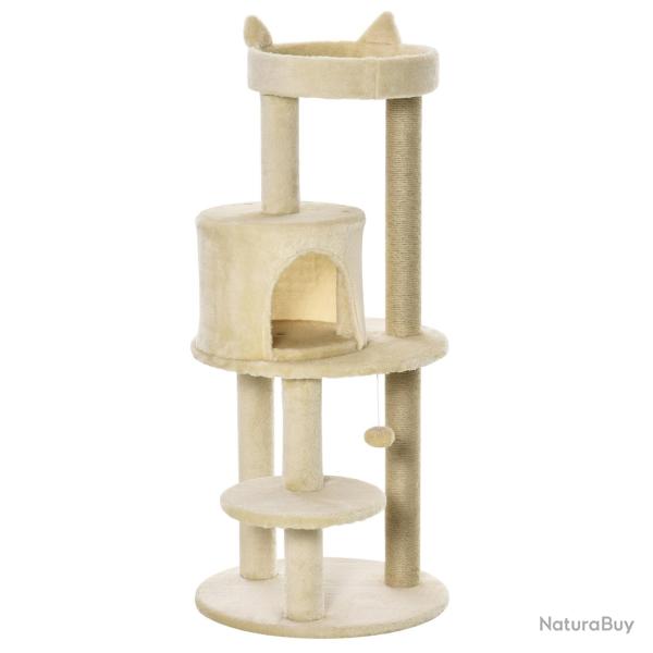 Arbre � chats 48 x 48 x 104 cm niche plateformes gradu�es pour jeu et repos contemporain en panneau