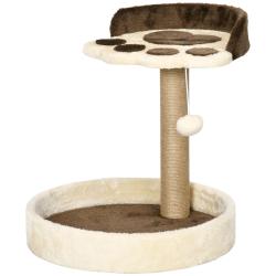 Arbre &agrave; chat griffoir patte 41 x 41 x 44 cm stable et confortable design contemporain en panneau de
