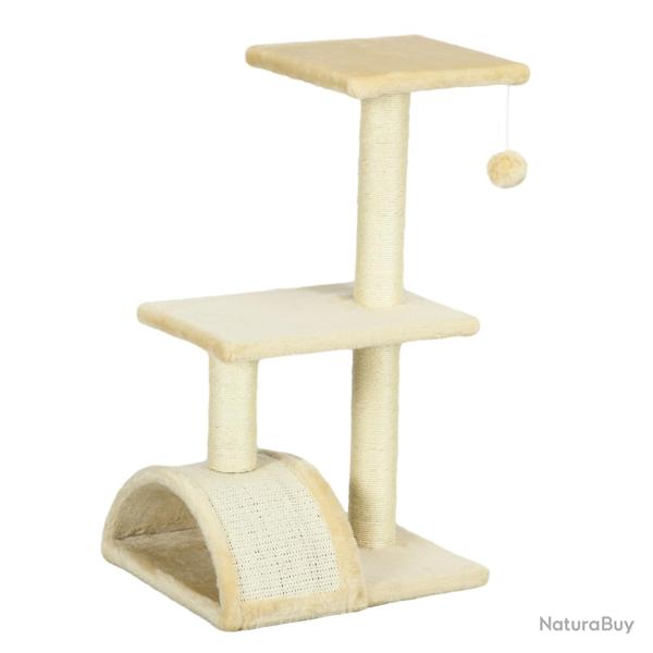 Arbre � chat griffoir et aire de jeu 40 x 35 x 72 cm assise confortable design moderne salon avec b