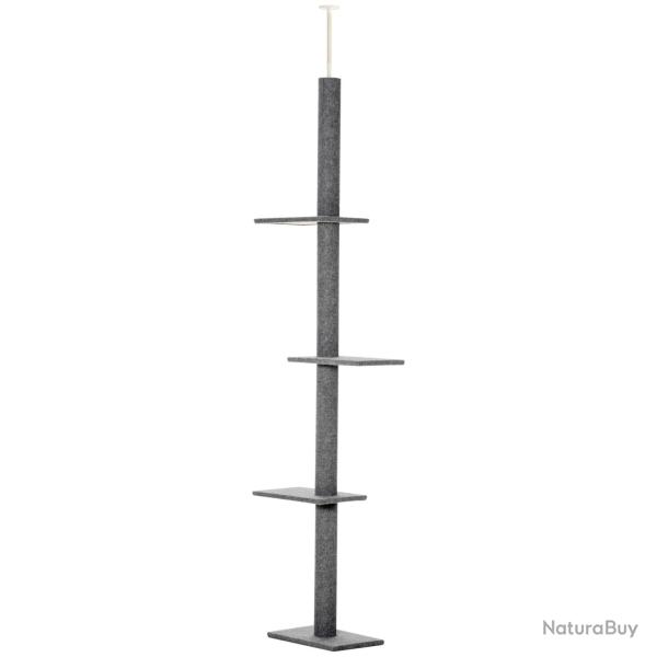 Arbre � chat du sol au plafond 43 x 27 x 228-260 cm hauteur r�glable plateformes moderne en panneau