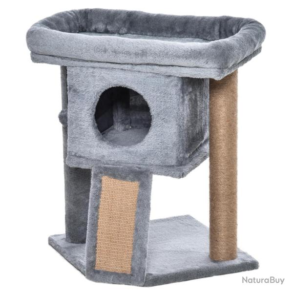 Arbre � chat � �tages jeu et repos 40 x 40 x 57 cm niche priv�e tapis � griffer moderne scandinave