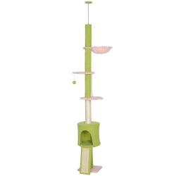 Arbre &agrave; chat du sol au plafond 30 x 25 x 220-240 cm hauteur r&eacute;glable et griffoirs design contempora