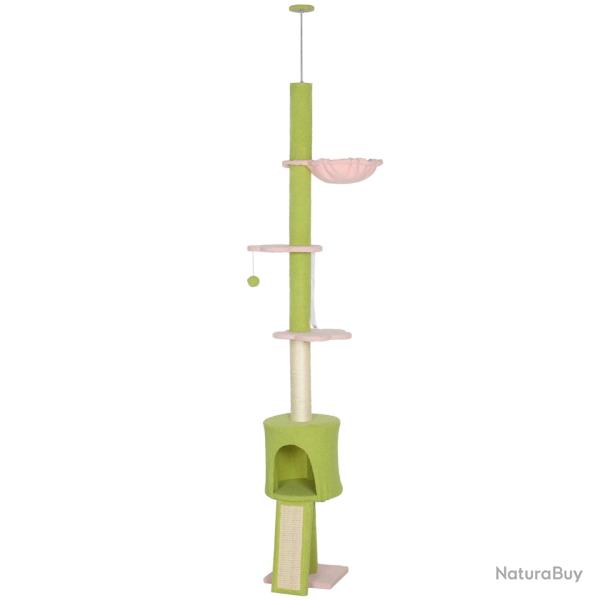 Arbre � chat du sol au plafond 30 x 25 x 220-240 cm hauteur r�glable et griffoirs design contempora