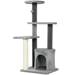 Arbre &agrave; chat multi-niveaux 45 x 40 x 103 cm poteaux griffoirs niche douillette moderne en panneaux