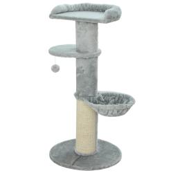 Arbre &agrave; chat tonneau griffoir &Oslash; 48 x 103.5 cm stable hamac confortable et moderne en panneau de par