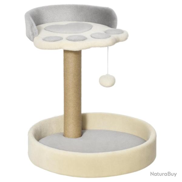 Arbre � chat plateforme patte 41 x 41 x 44 cm griffoir int�gr� observation design scandinave en tis