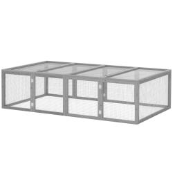 Clapier pour lapins ext&eacute;rieur int&eacute;rieur 181 x 100 x 48 cm ventilation optimale facile &agrave; nettoyer ru