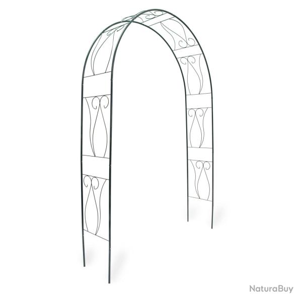 Arche � rosiers support d�coratif jardin 233 x 100 x 50 cm en acier noir 13_0003177