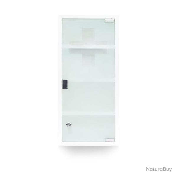 Armoire � pharmacie murale moderne 27 x 57 x 12 cm s�curit� enfants 4 compartiments en acier inox b