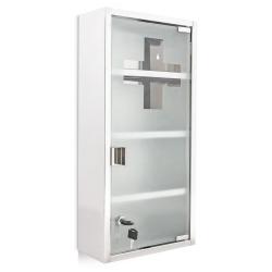 Armoire &agrave; pharmacie moderne spacieuse design pratique 60 x 30 x 15 cm en inox argent&eacute; 13_0004440