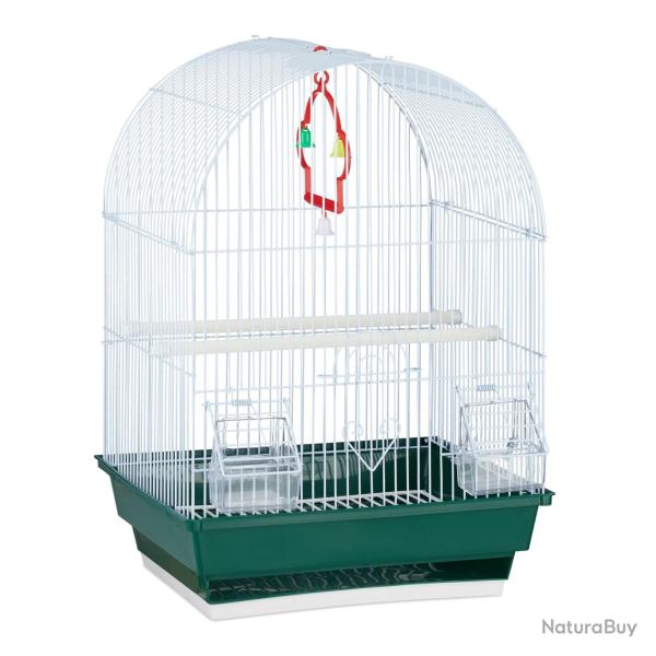 Cage � oiseaux int�rieure avec accessoires 70 x 40 x 50 cm nettoyage facile ambiance cosy en plasti