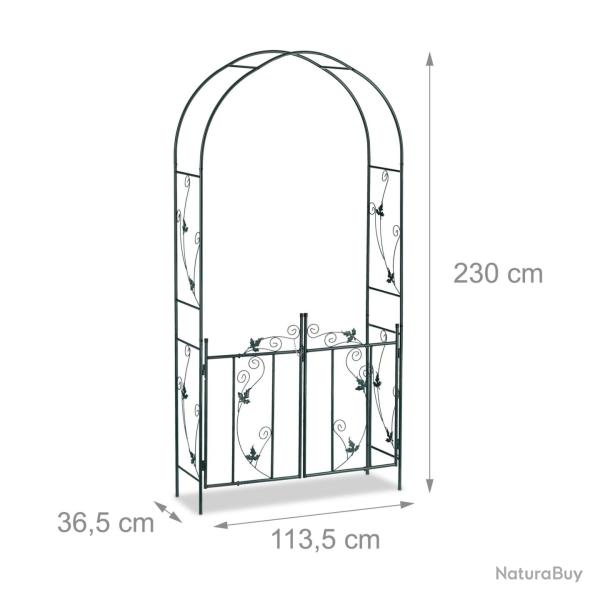 Arche de rosiers XL pour jardin et terrasse d�corative robustesse 200 x 100 x 30 cm en fer noir 13_