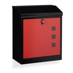 Bo&icirc;te aux lettres murale XL pour courrier volumineux 53 x 43,5 x 26 cm en acier galvanis&eacute; noir 13_0