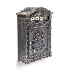 Bo&icirc;te aux lettres murale vintage style ancien 44,5 x 31 x 9,5 cm solide et r&eacute;sistante en fonte d'al