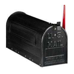 Bo&icirc;te aux lettres vintage pratique d&eacute;corative 44 x 19 x 11 cm en acier noir 13_0007650